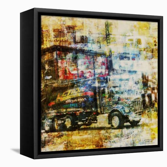 City Collage - New York 10-Joost Hogervorst-Framed Stretched Canvas