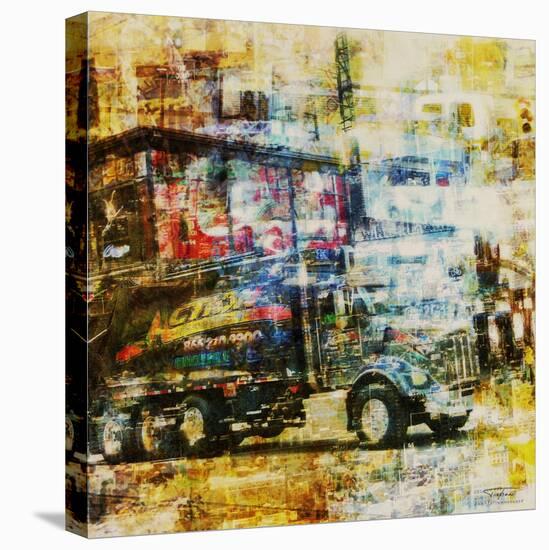 City Collage - New York 10-Joost Hogervorst-Stretched Canvas