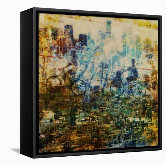 City Collage - New York 11-Joost Hogervorst-Framed Stretched Canvas