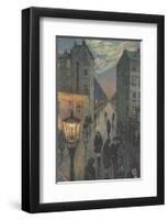 City Corner-Hans Baluschek-Framed Art Print