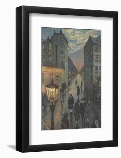 City Corner-Hans Baluschek-Framed Art Print