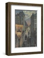 City Corner-Hans Baluschek-Framed Art Print