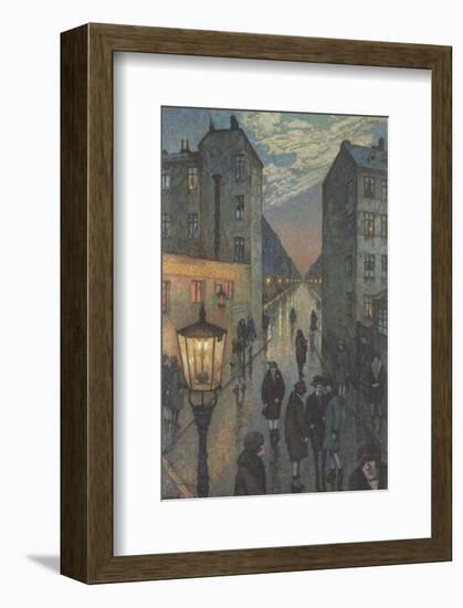 City Corner-Hans Baluschek-Framed Art Print