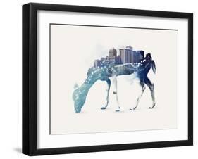 City Deer-Robert Farkas-Framed Giclee Print