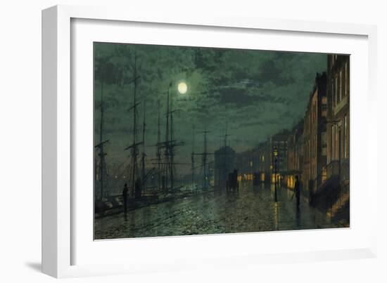 City Docks by Moonlight-John Atkinson Grimshaw-Framed Giclee Print