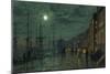 City Docks by Moonlight-John Atkinson Grimshaw-Mounted Premium Giclee Print