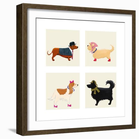 City Dogs and Country Dogs-Kate Mawdsley-Framed Art Print