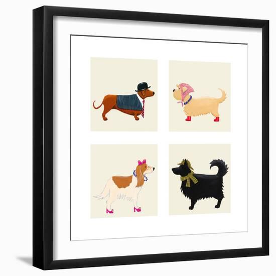 City Dogs and Country Dogs-Kate Mawdsley-Framed Art Print