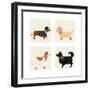 City Dogs and Country Dogs-Kate Mawdsley-Framed Art Print