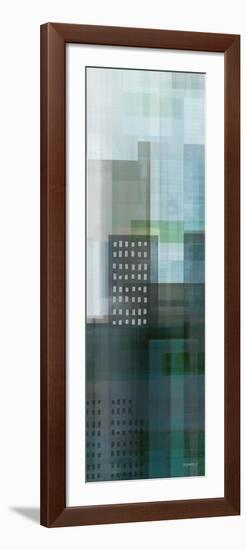 City Emerald Panel I-Dan Meneely-Framed Art Print