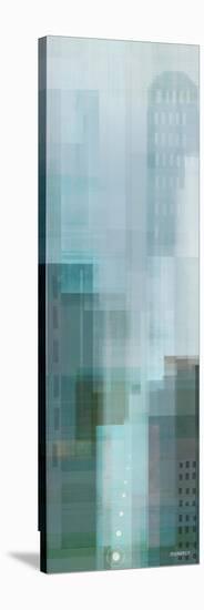 City Emerald Panel II-Dan Meneely-Stretched Canvas