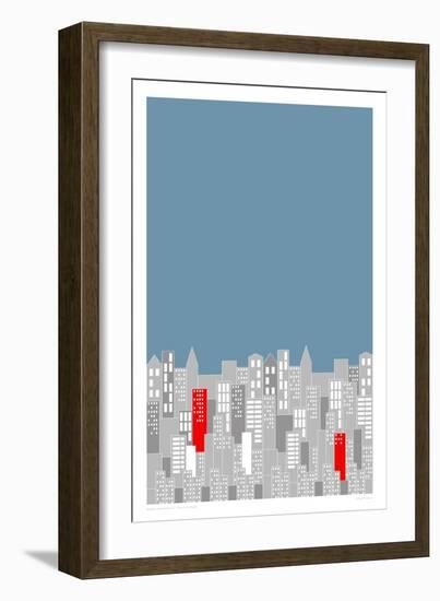 City Fizz Night-Sarah Evans-Framed Giclee Print