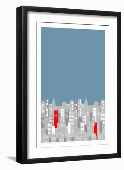 City Fizz Night-Sarah Evans-Framed Giclee Print