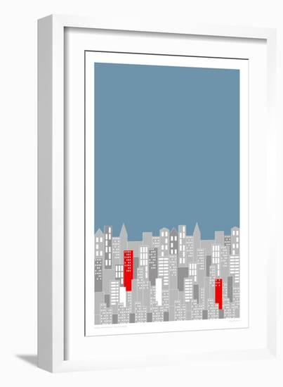 City Fizz Night-Sarah Evans-Framed Giclee Print