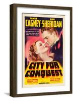 City For Conquest, Ann Sheridan, James Cagney, 1940-null-Framed Art Print