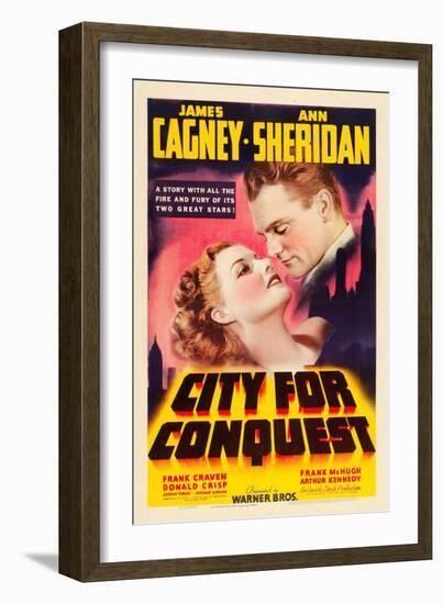 City For Conquest, Ann Sheridan, James Cagney, 1940-null-Framed Art Print