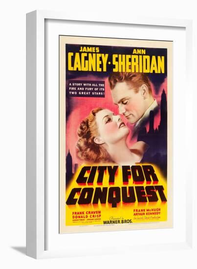 City For Conquest, Ann Sheridan, James Cagney, 1940-null-Framed Art Print