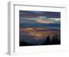 City from Grouse Mountain at Sunset, North Vancouver, Vancouver, Canada-Lawrence Worcester-Framed Photographic Print