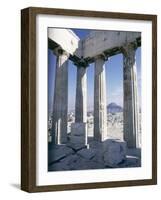 City from the Parthenon, Athens, Greece, Europe-John Ross-Framed Photographic Print