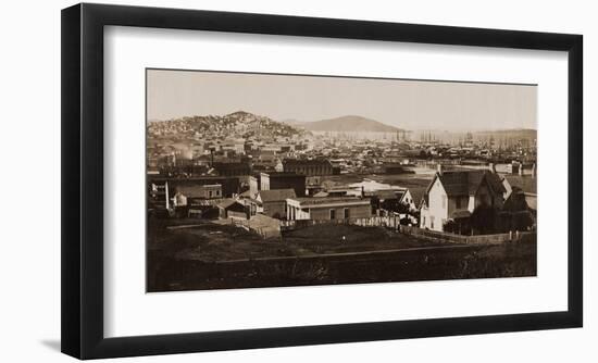 City Front from Rincon Hill, San Francisco, California, 1860-Carleton Watkins-Framed Art Print