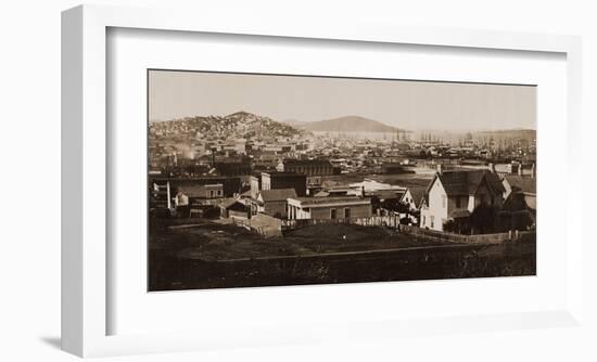 City Front from Rincon Hill, San Francisco, California, 1860-Carleton Watkins-Framed Art Print