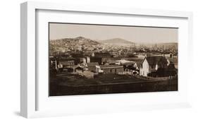 City Front from Rincon Hill, San Francisco, California, 1860-Carleton Watkins-Framed Art Print