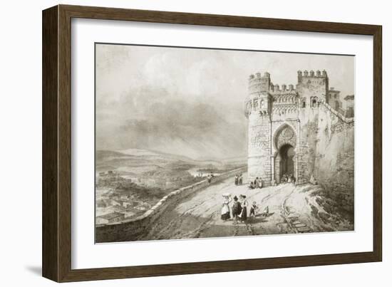 City Gate in Toledo-Jenaro Perez Villaamil-Framed Art Print