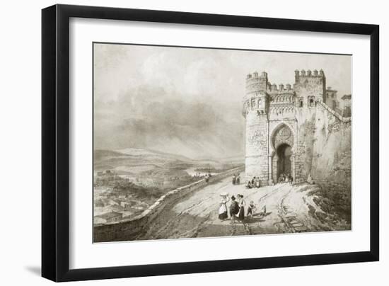City Gate in Toledo-Jenaro Perez Villaamil-Framed Art Print