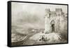 City Gate in Toledo-Jenaro Perez Villaamil-Framed Stretched Canvas