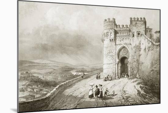 City Gate in Toledo-Jenaro Perez Villaamil-Mounted Art Print