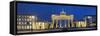 City Gate Lit Up at Night, Brandenburg Gate, Pariser Platz, Berlin, Germany-null-Framed Stretched Canvas