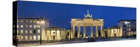 City Gate Lit Up at Night, Brandenburg Gate, Pariser Platz, Berlin, Germany-null-Stretched Canvas