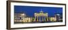 City Gate Lit Up at Night, Brandenburg Gate, Pariser Platz, Berlin, Germany-null-Framed Premium Photographic Print