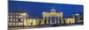 City Gate Lit Up at Night, Brandenburg Gate, Pariser Platz, Berlin, Germany-null-Mounted Photographic Print