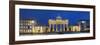 City Gate Lit Up at Night, Brandenburg Gate, Pariser Platz, Berlin, Germany-null-Framed Photographic Print