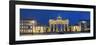 City Gate Lit Up at Night, Brandenburg Gate, Pariser Platz, Berlin, Germany-null-Framed Photographic Print