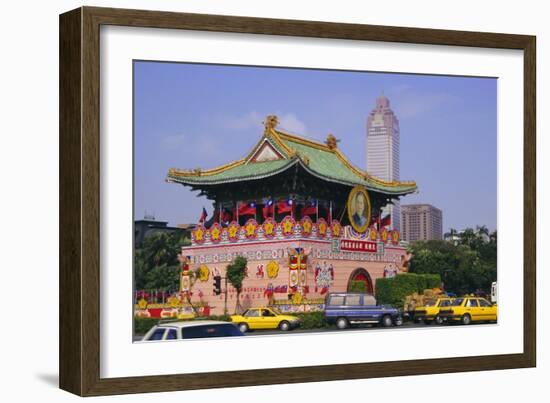 City Gate on Chungshan Road, Taipei, Taiwan-Charles Bowman-Framed Photographic Print