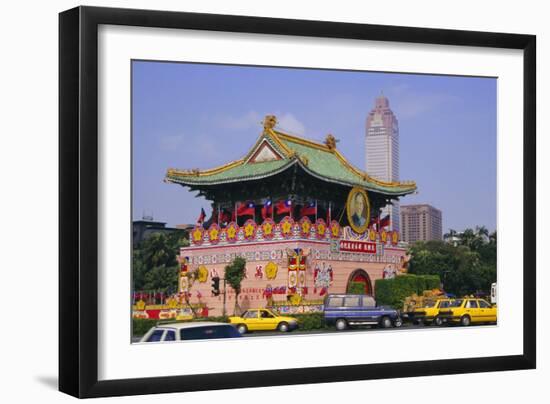 City Gate on Chungshan Road, Taipei, Taiwan-Charles Bowman-Framed Photographic Print