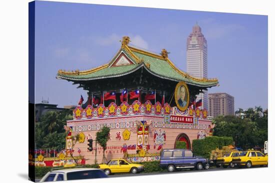 City Gate on Chungshan Road, Taipei, Taiwan-Charles Bowman-Stretched Canvas