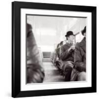 City Gent on the Top Deck of a Bus-Henry Grant-Framed Art Print