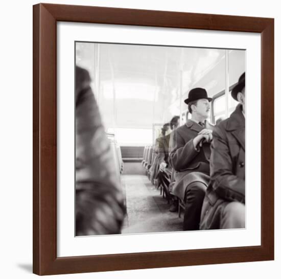 City Gent on the Top Deck of a Bus-Henry Grant-Framed Art Print