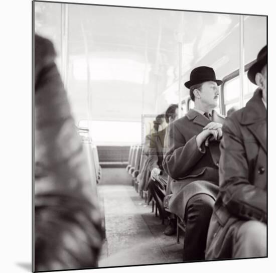 City Gent on the Top Deck of a Bus-Henry Grant-Mounted Art Print