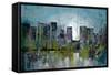 City Glow-Doris Charest-Framed Stretched Canvas