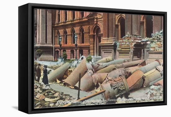 City Hall after the Earthquake, San Francisco, California-null-Framed Stretched Canvas