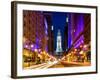 City Hall and Avenue of the Arts by Night, Philadelphia, Pennsylvania, United States-Philippe Hugonnard-Framed Photographic Print