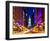 City Hall and Avenue of the Arts by Night, Philadelphia, Pennsylvania, United States-Philippe Hugonnard-Framed Photographic Print