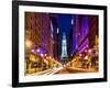 City Hall and Avenue of the Arts by Night, Philadelphia, Pennsylvania, US, White Frame-Philippe Hugonnard-Framed Art Print