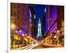 City Hall and Avenue of the Arts by Night, Philadelphia, Pennsylvania, US, White Frame-Philippe Hugonnard-Framed Art Print