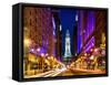 City Hall and Avenue of the Arts by Night, Philadelphia, Pennsylvania, US, White Frame-Philippe Hugonnard-Framed Stretched Canvas