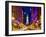 City Hall and Avenue of the Arts by Night, Philadelphia, Pennsylvania, US, White Frame-Philippe Hugonnard-Framed Art Print